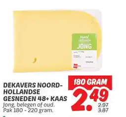 Dekamarkt Dekavers noord hollandse gesneden 48+ kaas aanbieding