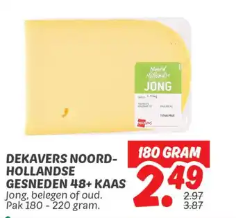 Dekamarkt Dekavers noord hollandse gesneden 48+ kaas aanbieding