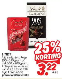 Dekamarkt Lindt aanbieding