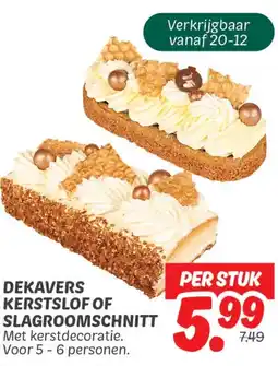Dekamarkt Dekavers kerstslof of slagroomschnitt aanbieding