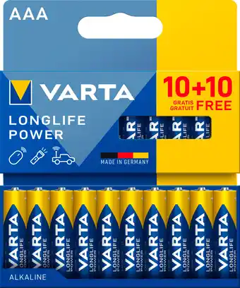 PLUS Varta Longlife AAA 10+10 aanbieding