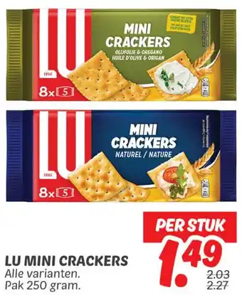Dekamarkt Lu Mini Crackers aanbieding
