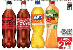 Dekamarkt Coca-Cola, Fanta, Sprite of Fuze Tea aanbieding