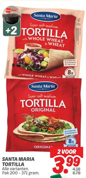 Dekamarkt Santa Maria Tortilla aanbieding