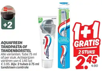 Dekamarkt Aquafresh Tandpasta of Tandenborstel aanbieding