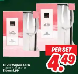 Dekamarkt Le Vin Wijnglazen aanbieding