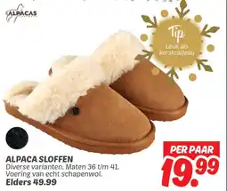 Dekamarkt Alpaca Sloffen aanbieding