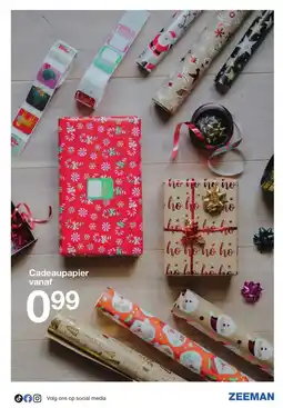 Zeeman Cadeaupapier aanbieding