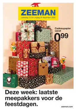 Zeeman Cadeaupapier aanbieding
