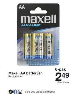 Zeeman Maxell AA batterijen aanbieding