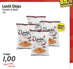 Budget Food Lentil Chips Tomato & Basil aanbieding