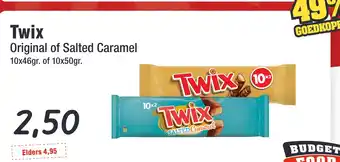 Budget Food Twix Original of Salted Caramel aanbieding