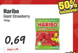 Budget Food Haribo Giant Strawberry aanbieding