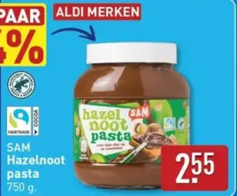 ALDI Sam Hazelnoot pasta aanbieding