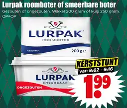 Dirk Lurpak roomboter of smeerbare boter aanbieding