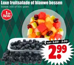 Dirk Luxe fruitsalade of blauwe bessen aanbieding