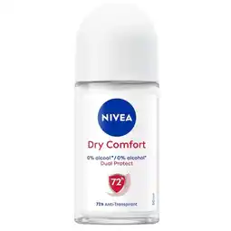 Trekpleister NIVEA Dry Comfort Antitranspirant Roller aanbieding