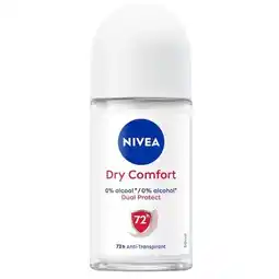 Trekpleister NIVEA Dry Comfort Antitranspirant Roller aanbieding