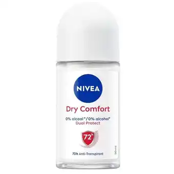 Trekpleister NIVEA Dry Comfort Antitranspirant Roller aanbieding