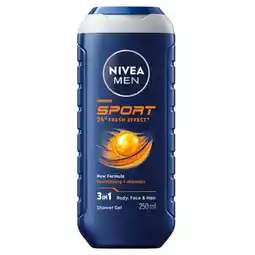 Trekpleister NIVEA Men Sport 24H Fresh Effect 3-in-1 Douchegel aanbieding