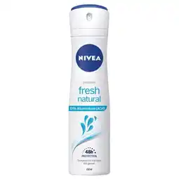 Trekpleister NIVEA Fresh Natural Deodorant Spray aanbieding