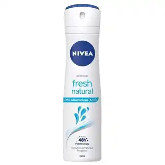 Trekpleister NIVEA Fresh Natural Deodorant Spray aanbieding