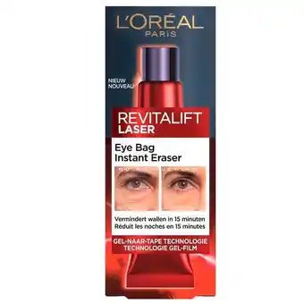Trekpleister L'Oréal Paris Revitalift Laser Instant Eye Bag Eraser aanbieding