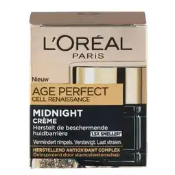 Trekpleister L'Oréal Paris Age Perfect Cell Renaissance Midnight Nachtcrème aanbieding