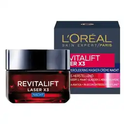 Trekpleister L'Oréal Paris Revitalift Laser Anti-Rimpel Nachtcrème aanbieding