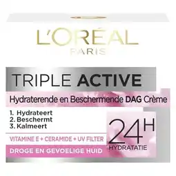 Trekpleister L'Oréal Paris Triple Active Dagcrème aanbieding