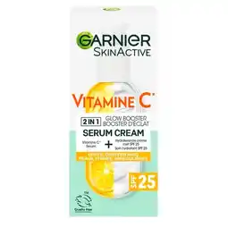 Trekpleister Garnier SkinActive Vitamine C Glow Booster Serum Cream aanbieding