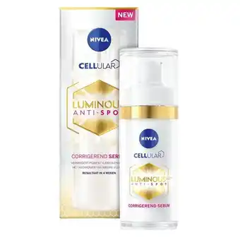 Trekpleister NIVEA Cellular Luminous630 Anti-Spot Corrigerend Serum aanbieding