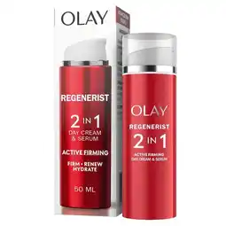 Trekpleister Olay Regenerist 2-In-1 Dagcrème & Serum aanbieding