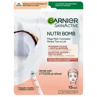 Trekpleister Garnier SkinActive Nutri Bomb Kokos Tissuemasker aanbieding
