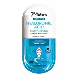 Trekpleister 7th Heaven Nutriactive Hyaluronic Acid Moisturising Sheet Mask aanbieding