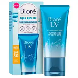 Trekpleister Bioré Aqua Rich Uv SPF 30 Weightless Moisturiser aanbieding