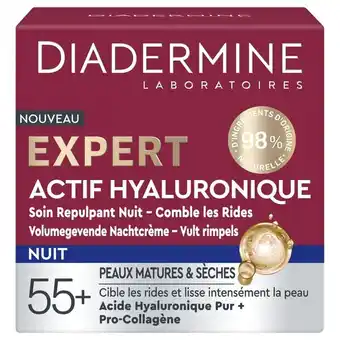 Trekpleister Diadermine Expert Hyaluron Nachtcrème aanbieding