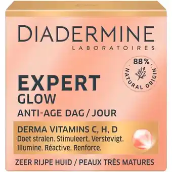 Trekpleister Diadermine Expert Active Glow Dagcrème aanbieding