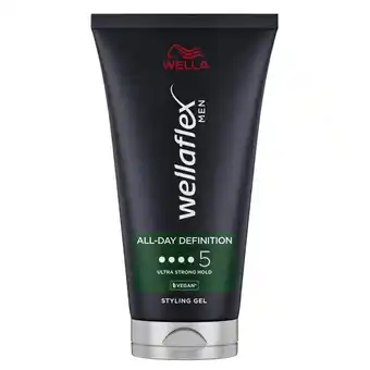 Trekpleister Wellaflex Men All-Day Definition Ultra Strong Gel aanbieding