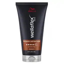 Trekpleister Wellaflex Men Power Definition Ultimate Hold Gel aanbieding