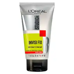 Trekpleister L'Oréal Paris Studio Line Invisi Fix Super Strong 24H Clear & Clean Haargel aanbieding