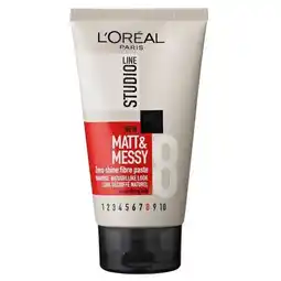 Trekpleister L'Oréal Paris Studio Line Matt & Messy Shine-Free Fibre Paste aanbieding