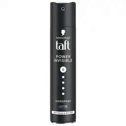 Trekpleister Taft Power Invisible Haarspray aanbieding