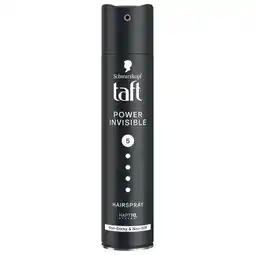 Trekpleister Taft Power Invisible Haarspray aanbieding