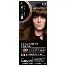 Trekpleister Syoss Salonplex 4-8 Chocoladebruin Permanente Haarkleuring aanbieding