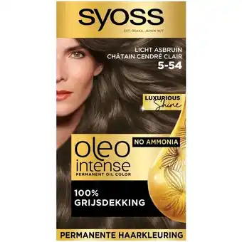 Trekpleister Syoss Oleo Intense 5-54 Licht Asbruin Haarkleuring aanbieding
