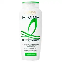 Trekpleister L'Oréal Paris Elvive Multivitamines 2-In-1 Shampoo aanbieding
