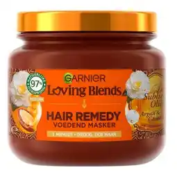 Trekpleister Garnier Loving Blends Argan & Cameliaolie Haarmasker aanbieding