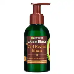 Trekpleister Garnier Loving Blends Avocado-olie & Sheaboter Curl Revival Elixir Intens Voedende Haarolie aanbieding