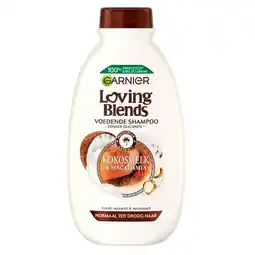 Trekpleister Garnier Loving Blends Kokosmelk & Macadamia Shampoo aanbieding